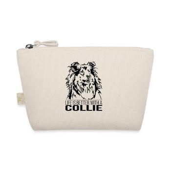 Longhair Collie life is better Dogs Wilsigns - Organic Pouch - nature - Front