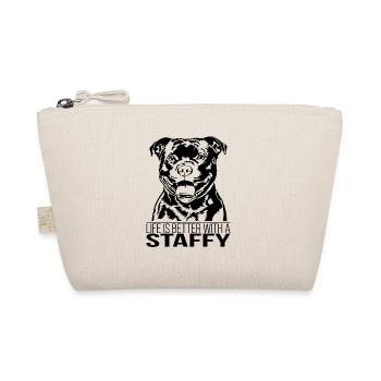Staffordshire Bull Terrier life is better Wilsigns - Bio-Täschchen - Natur - Vorne