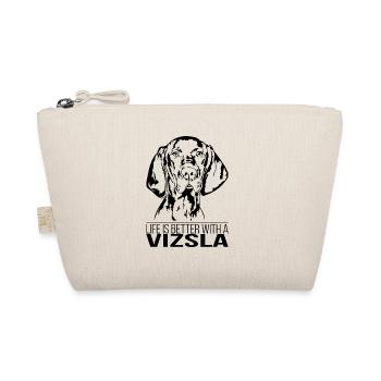 Vizsla life is better Dog Saying Wilsigns - Organic Pouch - nature - Front