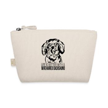 Wirehaired Dachshund life is better Dogs Wilsigns - Organic Pouch - nature - Front