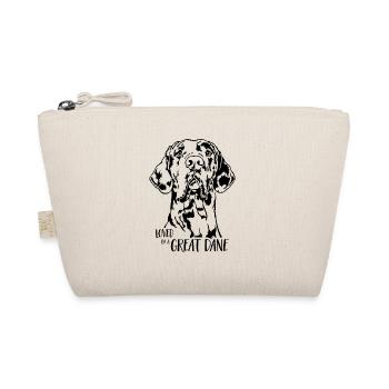 Loved by a Great Dane Dog Saying Dog Wilsigns - Organic Pouch - nature - Front