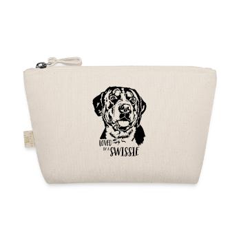 Loved by a Swissie Großer Schweizer Sennenhund - Bio-Täschchen - Natur - Vorne
