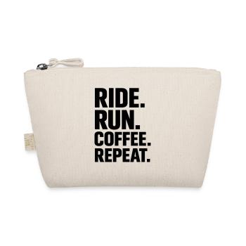 Ride. Run. Coffee. Repeat. – Motivation for sports - Organic Pouch - nature - Front