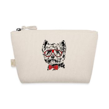 Lustiger WESTIE Brille Hunde Hund Wilsigns - Bio-Täschchen - Natur - Vorne