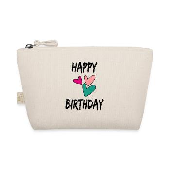 HAPPY BIRTHDAY. HAPPY BIRTHDAY. BIRTHDAY. - Organic Pouch - nature - Front