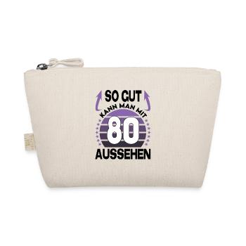 Geburtstag 80 Jahre So gut aussehen Retro Vintage - Bio-Täschchen - Natur - Vorne