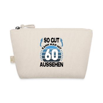 Geburtstag 60 Jahre So gut aussehen Retro Vintage - Bio-Täschchen - Natur - Vorne