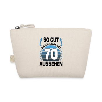 Geburtstag 70 Jahre So gut aussehen Retro Vintage - Bio-Täschchen - Natur - Vorne