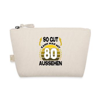 Geburtstag 80 Jahre So gut aussehen Retro Vintage - Bio-Täschchen - Natur - Vorne