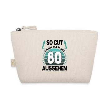 Geburtstag 80 Jahre So gut aussehen Retro Vintage - Bio-Täschchen - Natur - Vorne