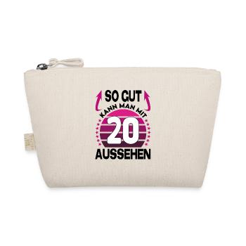 Geburtstag 20 Jahre So gut aussehen Retro Vintage - Bio-Täschchen - Natur - Vorne