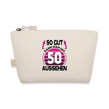 Geburtstag 50 Jahre So gut aussehen Retro Vintage - Bio-Täschchen - Natur - Vorne