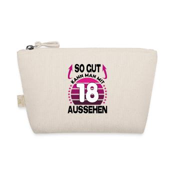 Geburtstag 18 Jahre So gut aussehen Retro Vintage - Bio-Täschchen - Natur - Vorne