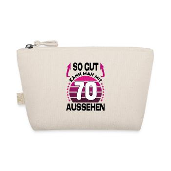 Geburtstag 70 Jahre So gut aussehen Retro Vintage - Bio-Täschchen - Natur - Vorne