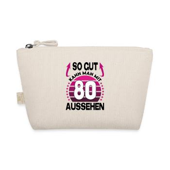 Geburtstag 80 Jahre So gut aussehen Retro Vintage - Bio-Täschchen - Natur - Vorne