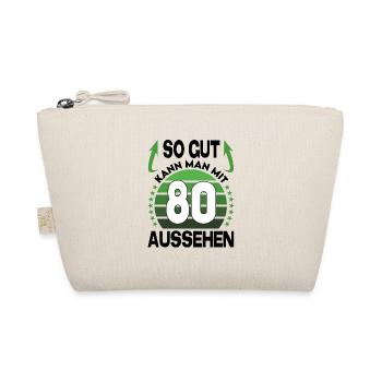 Geburtstag 80 Jahre So gut aussehen Retro Vintage - Bio-Täschchen - Natur - Vorne