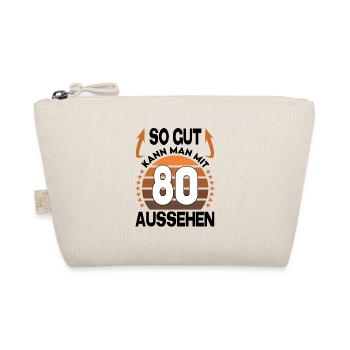 Geburtstag 80 Jahre So gut aussehen Retro Vintage - Bio-Täschchen - Natur - Vorne
