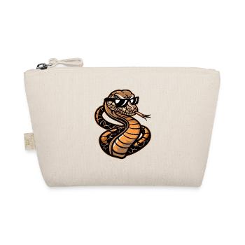Snake Cobra Cool Comic - Organic Pouch - nature - Front