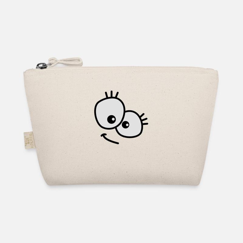 Joli visage de dessin animé avec de grands yeux Trousse biologique