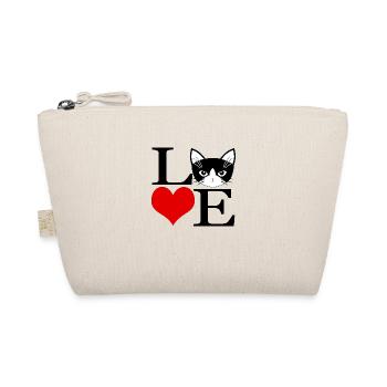 Love cat - Bio-Täschchen - Natur - Vorne