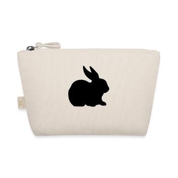 Bunny rabbit silhouette - Organic Pouch - nature - Front