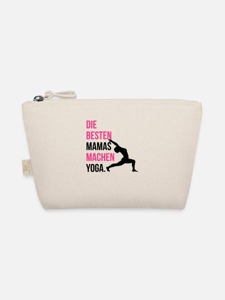 Die besten Mamas machen Yoga - Bio-Täschchen - Natur - Vorne