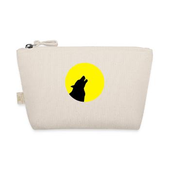 Wolf heult Mond böse wolve howling moon dangerous - Bio-Täschchen - Natur - Vorne