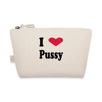i heart pussy - Bio-Täschchen - Natur - Vorne