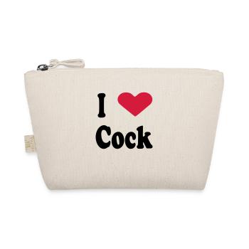 i love cock - Bio-Täschchen - Natur - Vorne