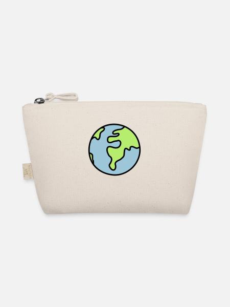 Globus - Welt - Bio-Täschchen - Natur - Vorne
