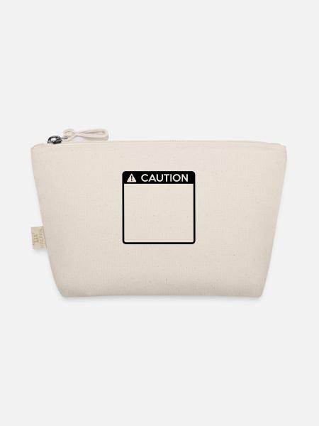 Caution Sign (1 colour) - Organic Pouch - nature