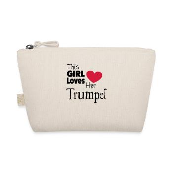 This Girl Loves Her Trumpet - Bio-Täschchen - Natur - Vorne