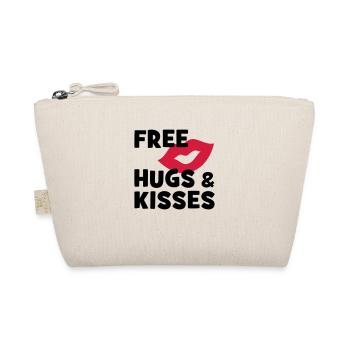 free hugs & kisses - Bio-Täschchen - Natur - Vorne