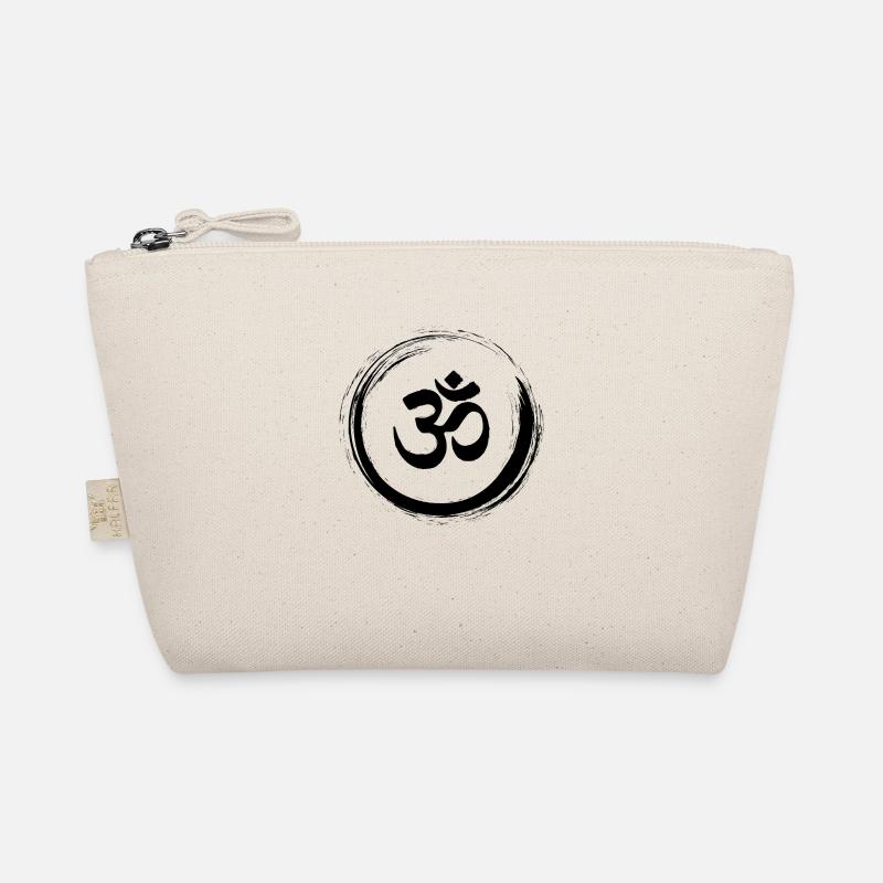 Yoga black OM - Bio-Täschchen - Natur