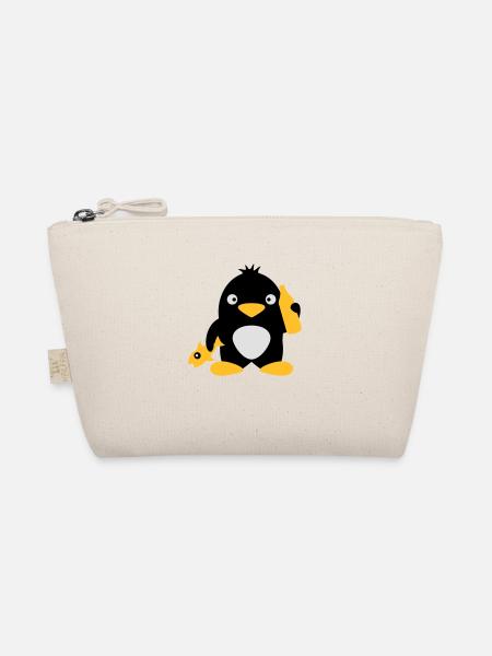 Fish And Beer Penguin - Organic Pouch - nature - Front