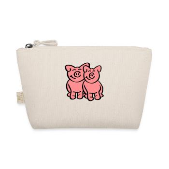 Cute Pigs - Bio-Täschchen - Natur - Vorne