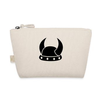 A simple VIKING horned MEDIEVAL helmet - Organic Pouch - nature - Front