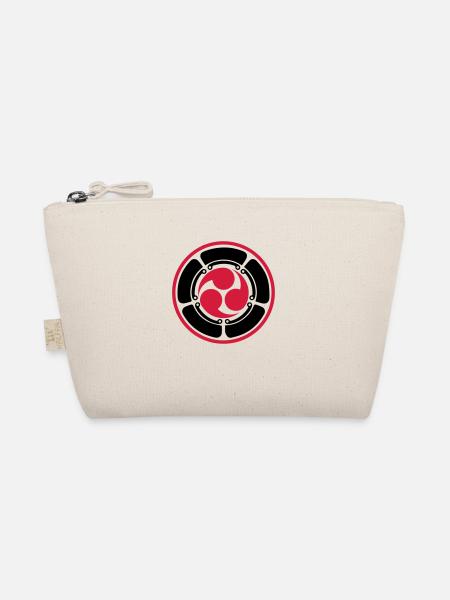 Mitsu Tomoe Japan Lotus Kampfkunst Symbol Karate - Bio-Täschchen - Natur - Vorne