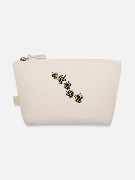 Thick crazy bees - Organic Pouch - nature - Front