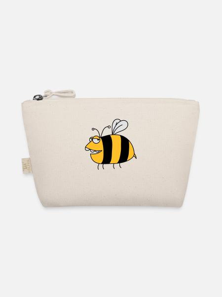 Fun thick bee - Organic Pouch - nature - Front