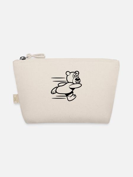 Run Teddy run - Organic Pouch - nature