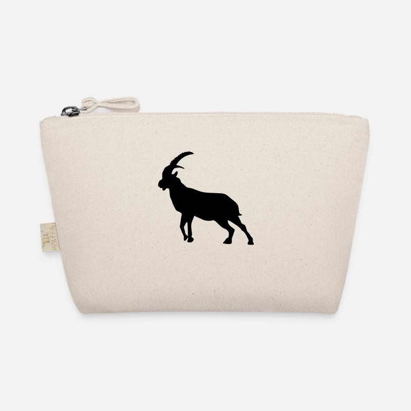 ibex silhouette animal mountain Organic Pouch