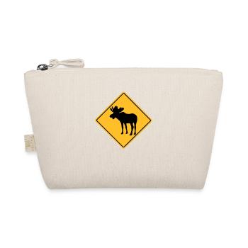 Moose Road Sign - Bio-Täschchen - Natur - Vorne