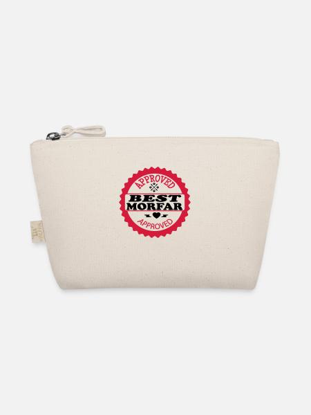 Approved best morfar - Organic Pouch - nature - Front