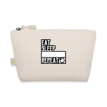 logo eat sleep repeat repeat daily food s - Organic Pouch - nature - Front