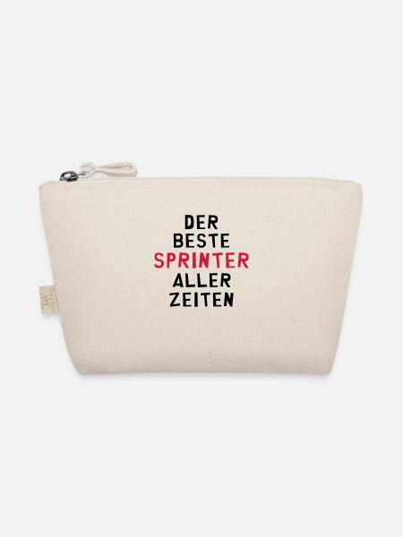 Leichtathletik / Sprint / Sprinter / Sprinterin - Bio-Täschchen - Natur - Vorne