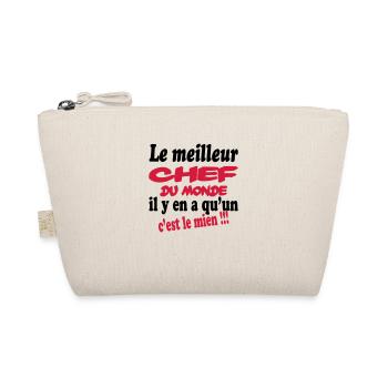 Le meilleur chef du monde c'est le mien !!! - Organic Pouch - nature - Front