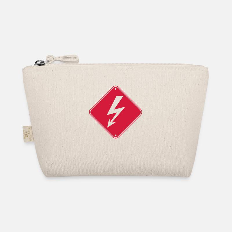 rouge clipart panneau indication électrique éclair courant - Trousse biologique - nature