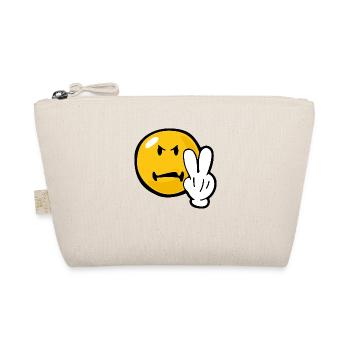 Smiley Anger Hatred - Organic Pouch - nature - Front