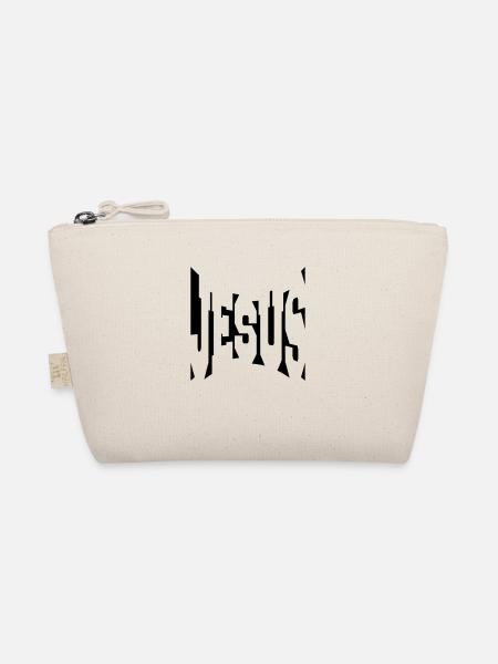Cool logo design text jesus christ - Organic Pouch - nature - Front